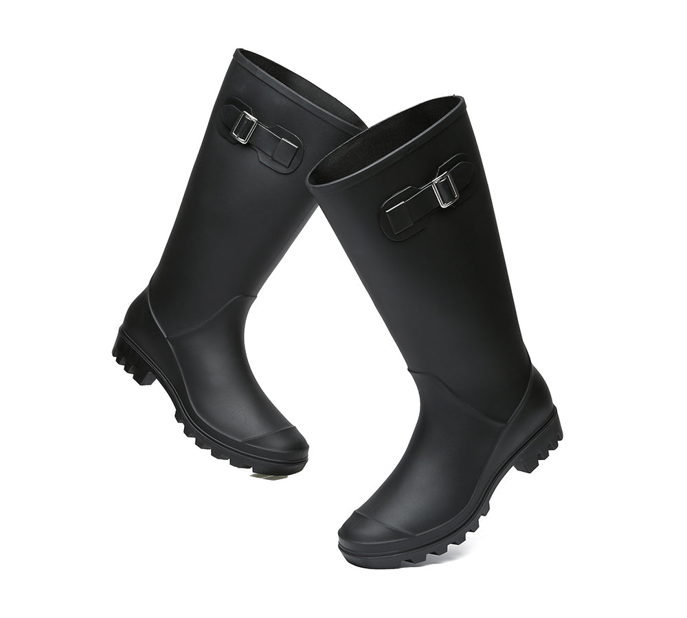 Fashion Boots - UGG Rainboots ,Tall Gumboots Women Veronica With Wool Insoles