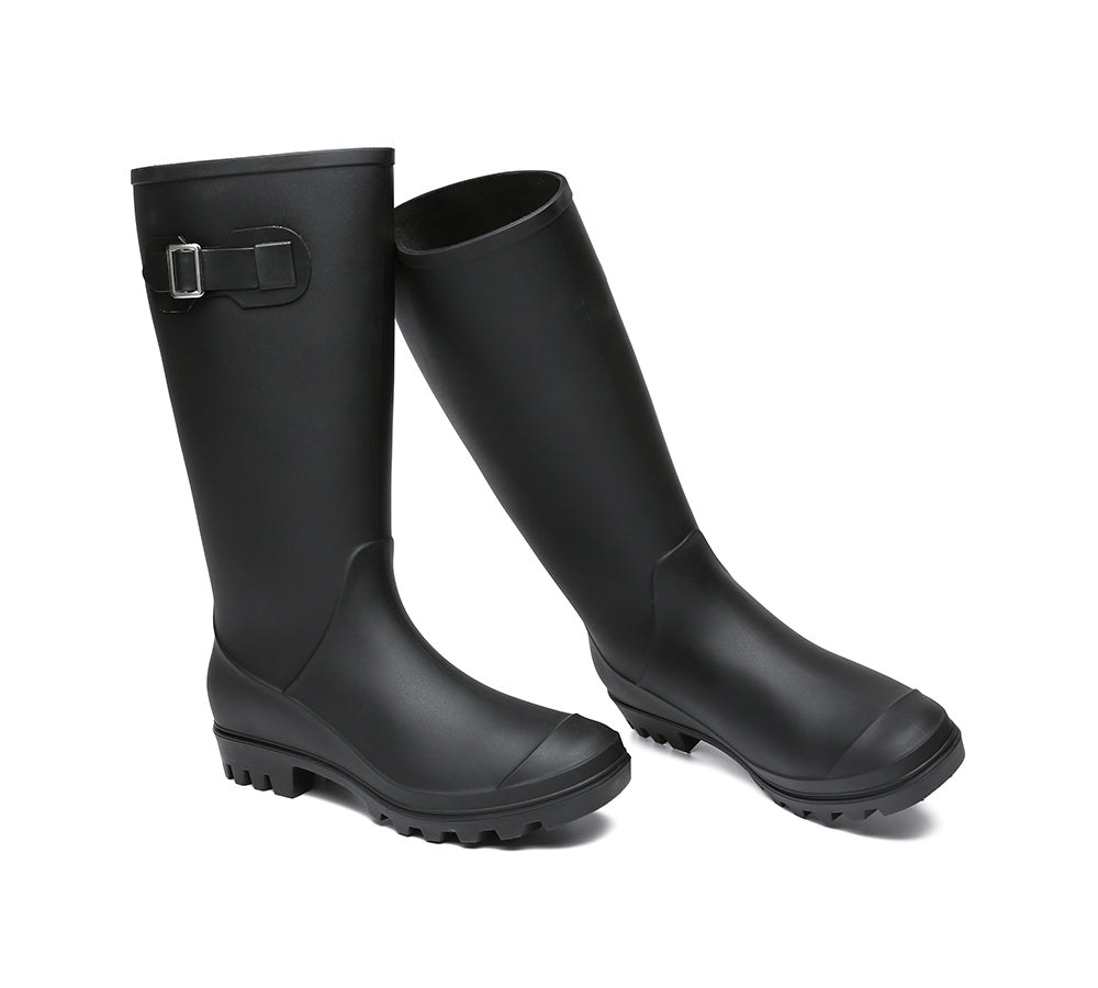 Fashion Boots - UGG Rainboots ,Tall Gumboots Women Veronica With Wool Insoles