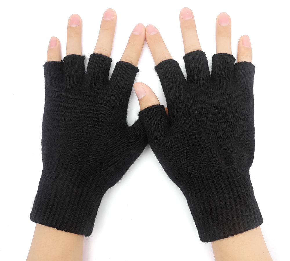 Gloves - Mens Fingerless Gloves With Non Slip Dots