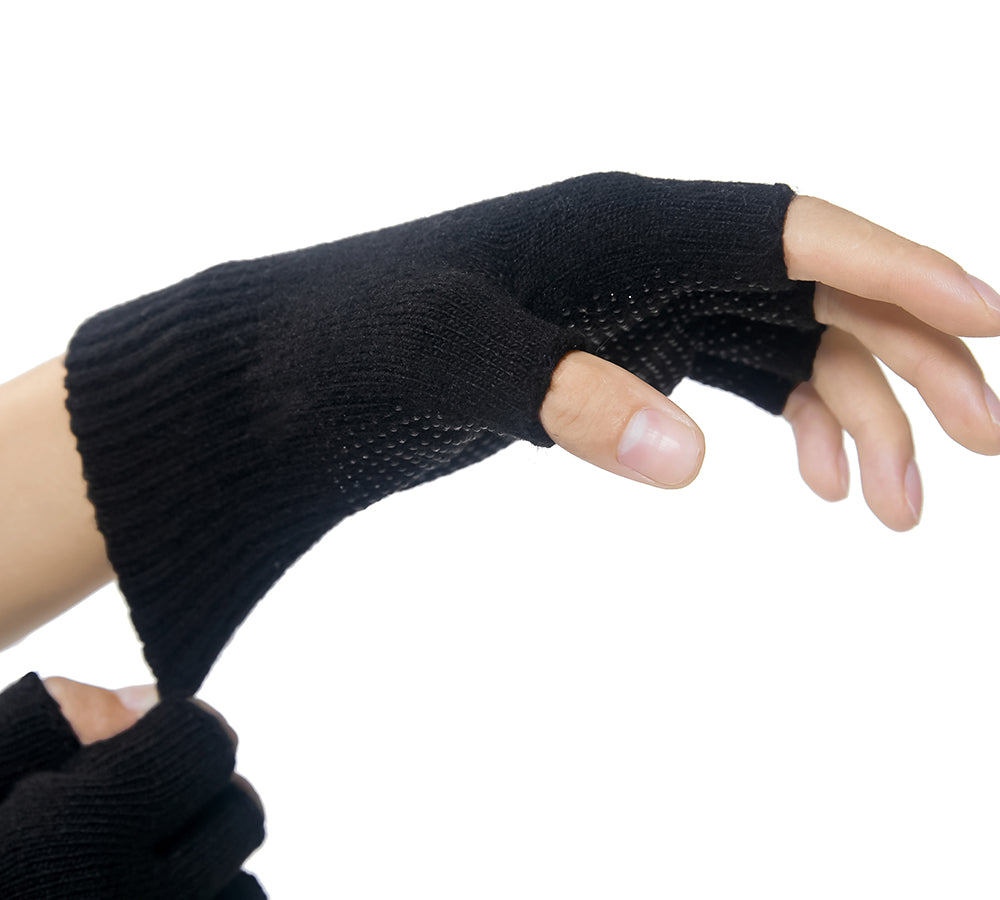 Gloves - Mens Fingerless Gloves With Non Slip Dots