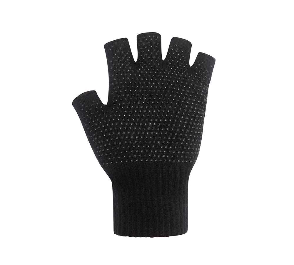 Gloves - Mens Fingerless Gloves With Non Slip Dots