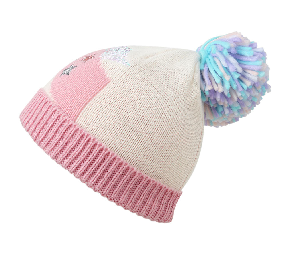Hats - Kids Knit Unicorn Beanie & Gloves Set
