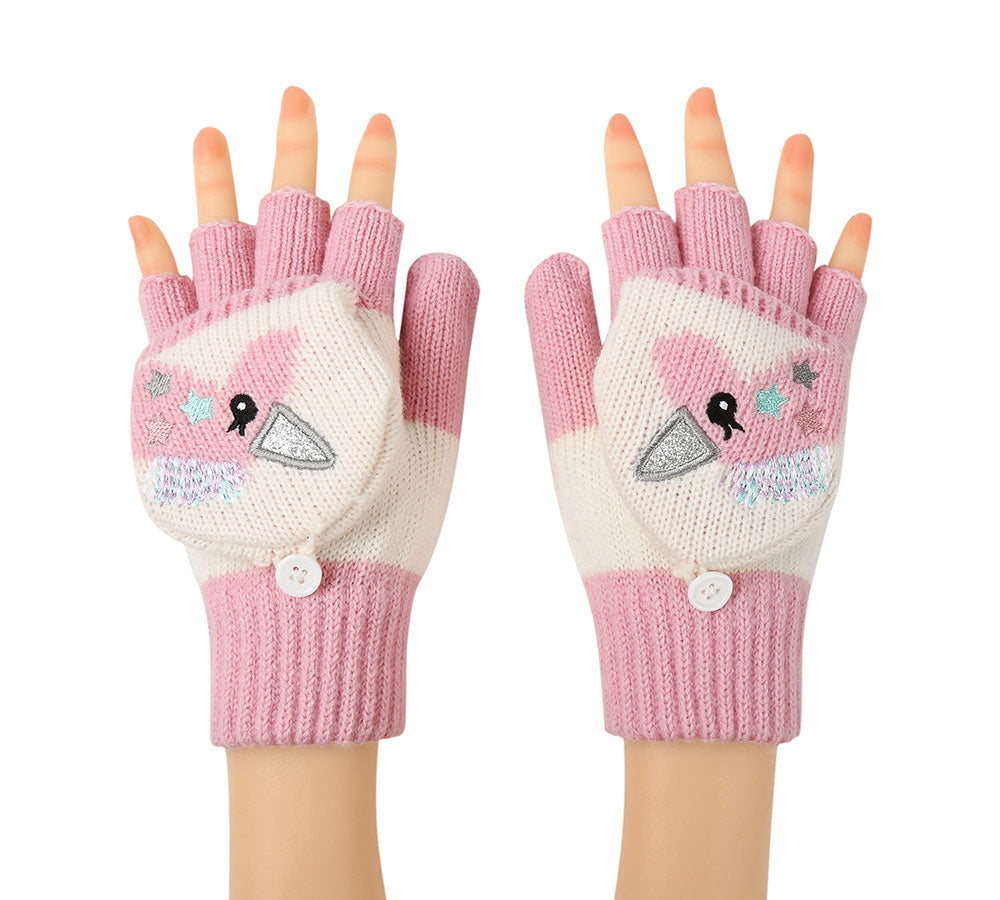 Hats - Kids Knit Unicorn Beanie & Gloves Set
