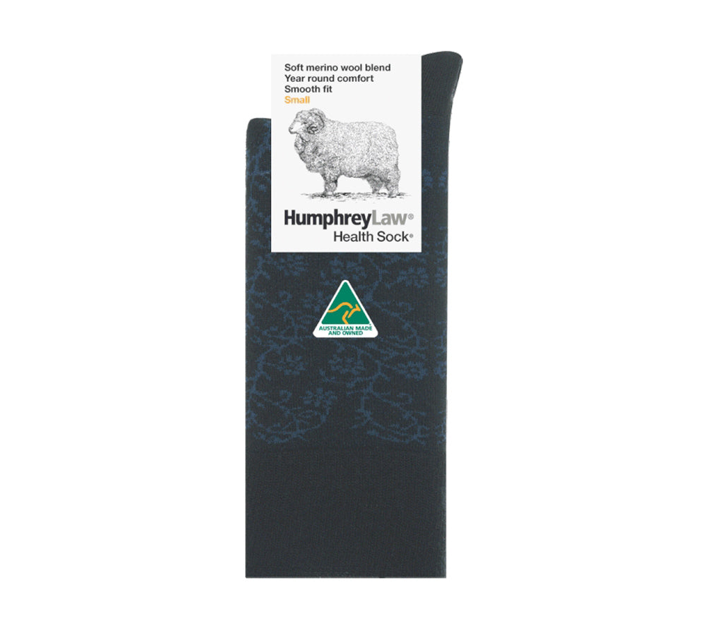 Humphrey Law Fine Merino Wool blend Patterned Health Socks