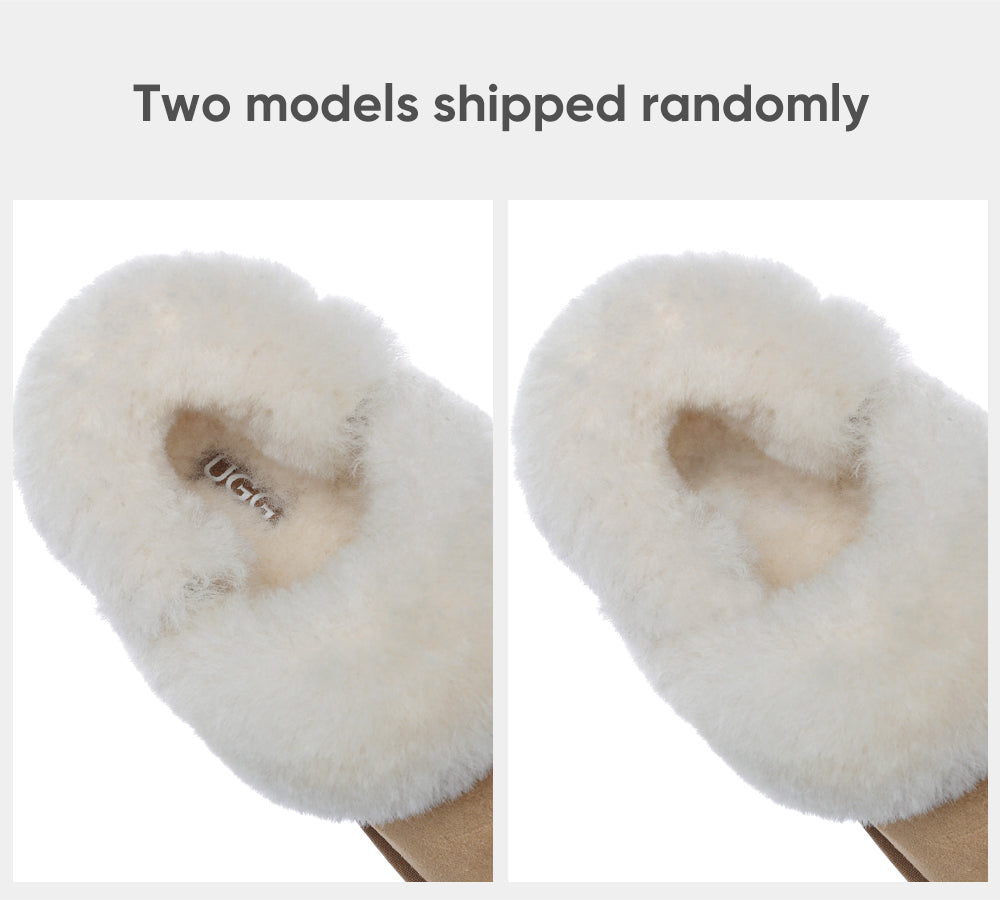 AUSTRALIAN SHEPHERD® UGG Slippers Women Removable Wool Strap Slingback Platform Musa