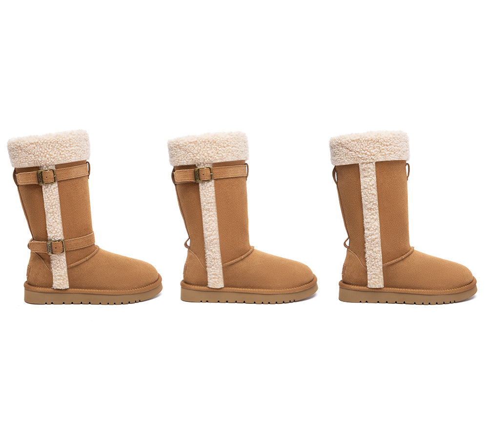 AUSTRALIAN SHEPHERD® UGG Boots Women Sheepskin Wool Tall Nordel