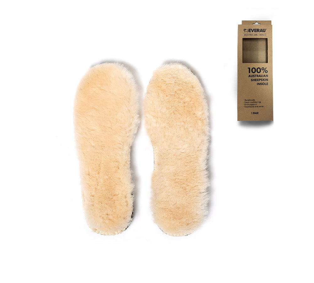 EVERAU® UGG Boots Slippers Insole Sheepskin Wool Insert