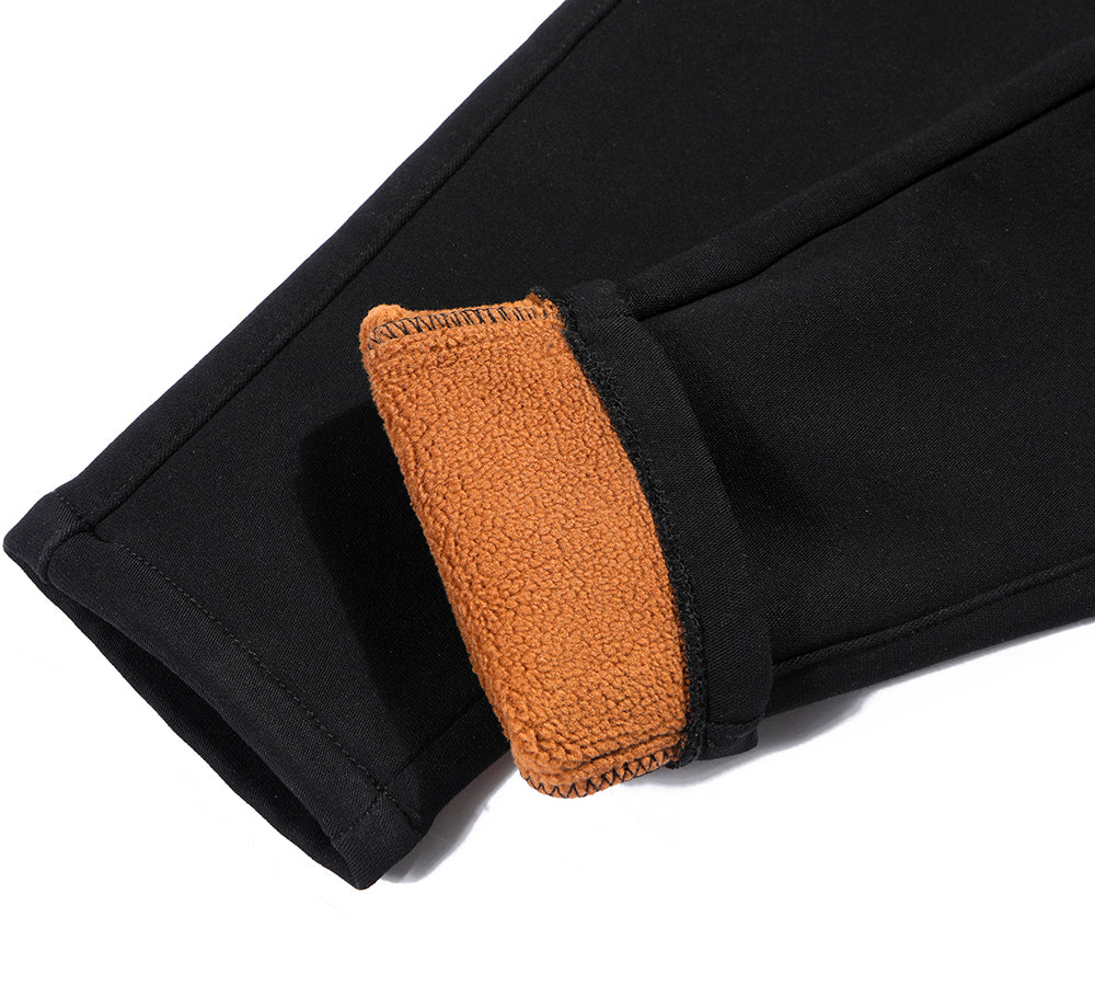 Leggings - TA Women Black Leggings Laney Wool Fleece Lining