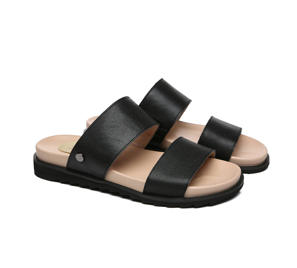 TARRAMARRA® Women Black Leather Slides Savannah