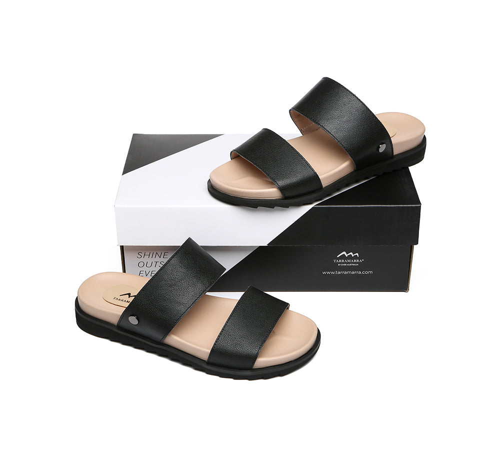 TARRAMARRA® Women Black Leather Slides Savannah