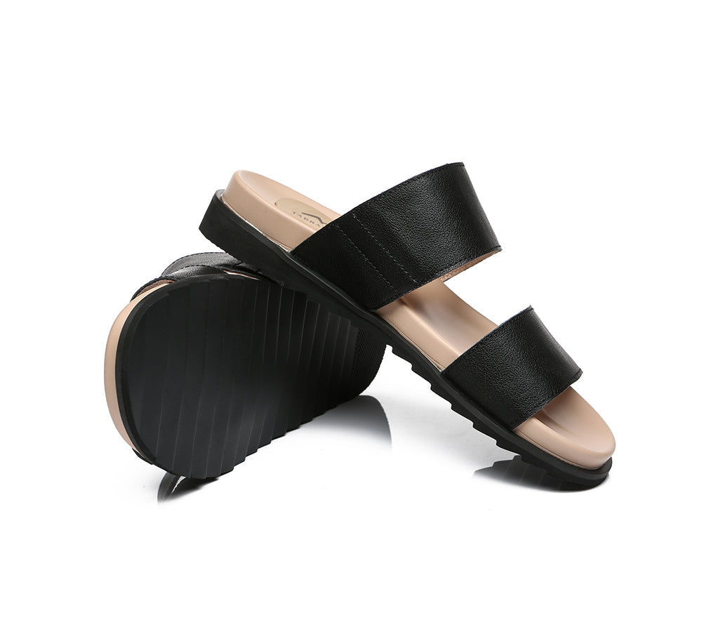 TARRAMARRA® Women Black Leather Slides Savannah