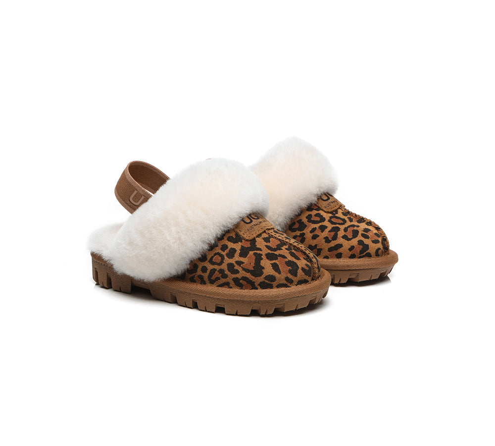 AUSTRALIAN SHEPHERD® UGG Kids Sheepskin Wool Slingback Slippers Suzie