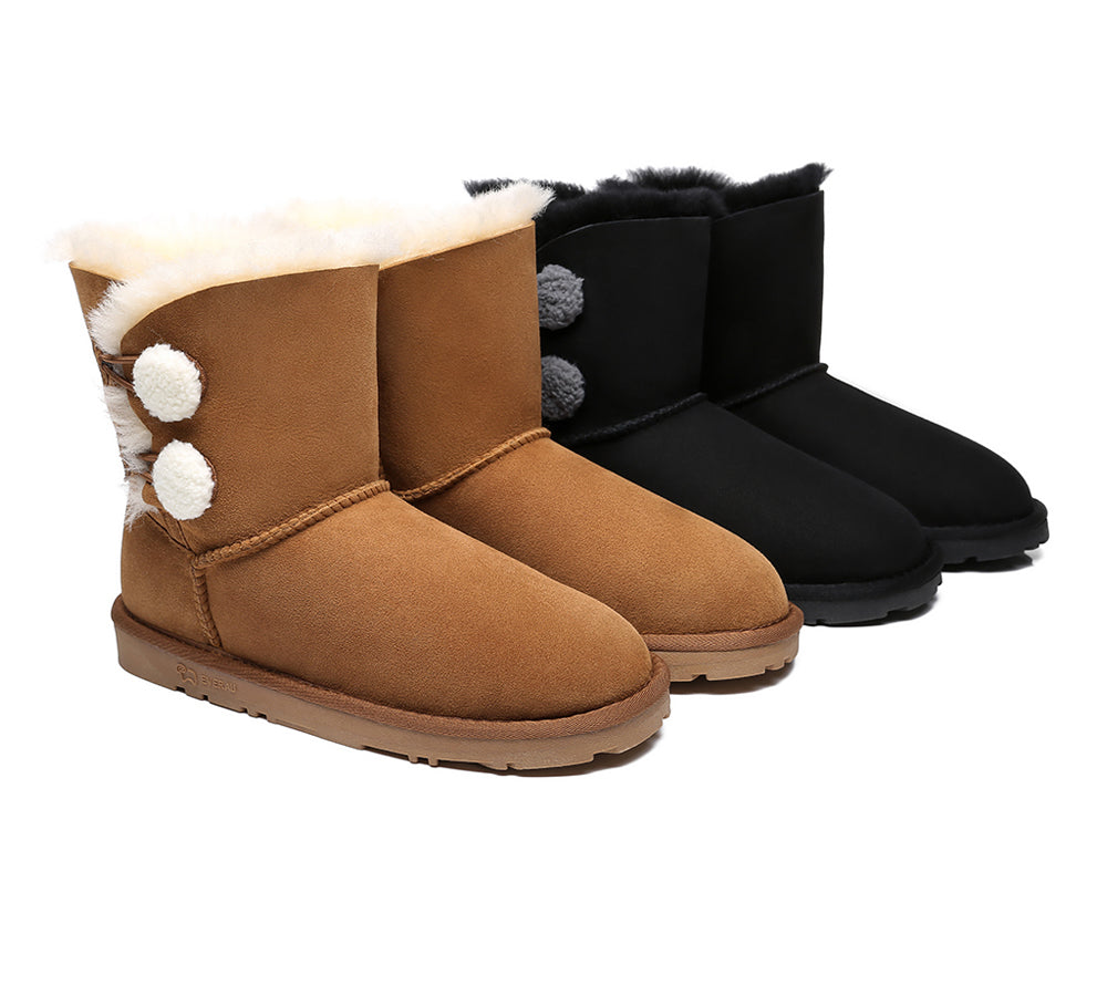 EVERAU® Ugg Women Mini Twin Button Boots Espina