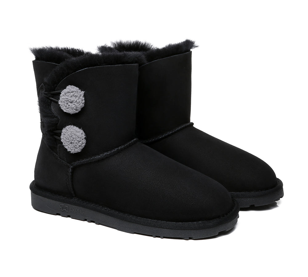 EVERAU® Ugg Women Mini Twin Button Boots Espina