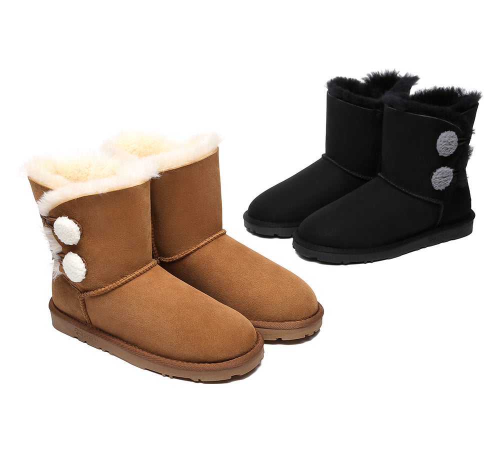 EVERAU® Ugg Women Mini Twin Button Boots Espina