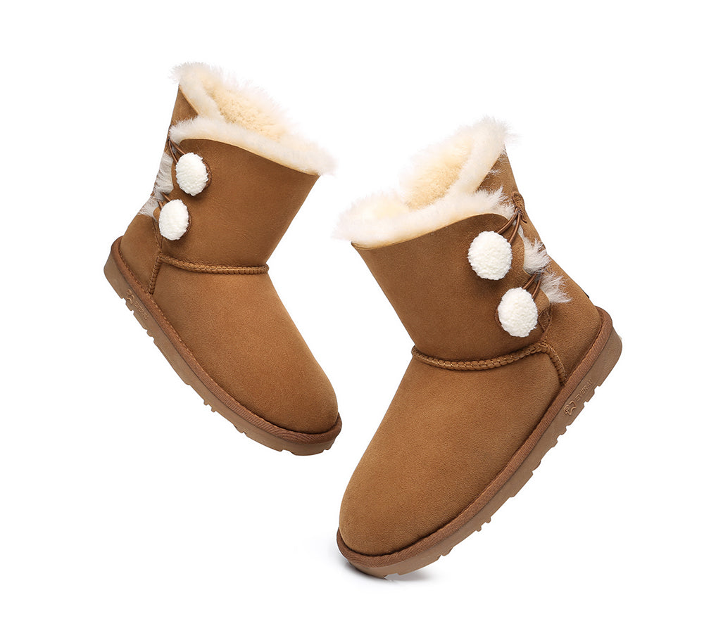 EVERAU® Ugg Women Mini Twin Button Boots Espina