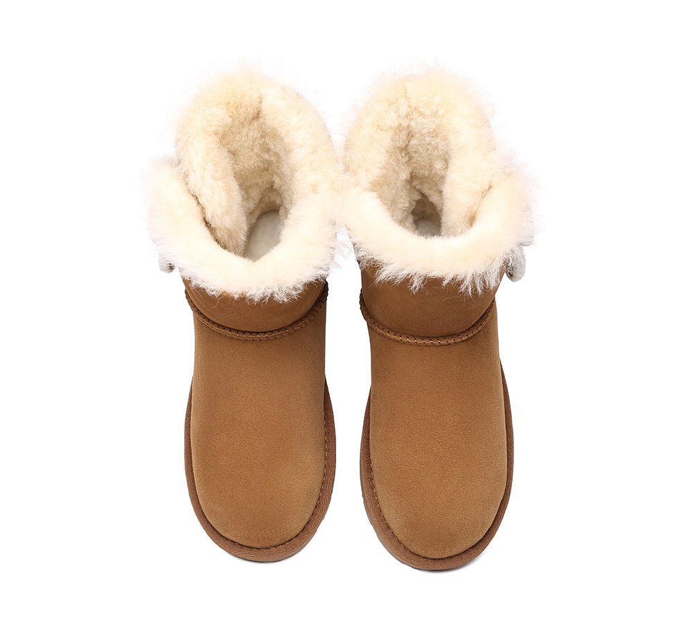 EVERAU® Ugg Women Mini Twin Button Boots Espina