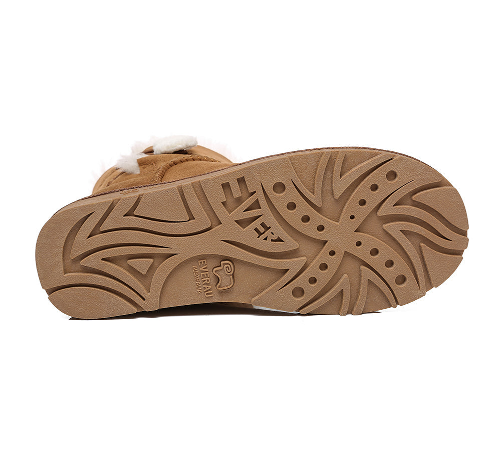 EVERAU® Ugg Women Mini Twin Button Boots Espina