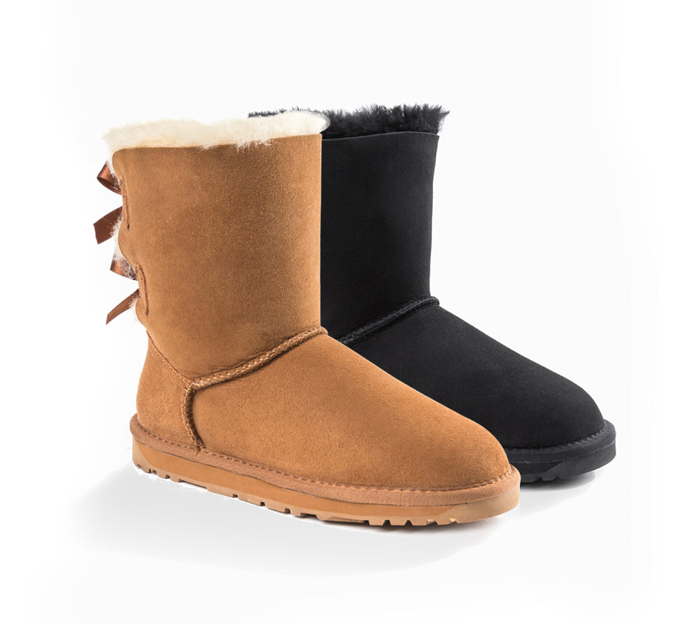 UGG Boots - UGG Classic Short Double Bailey Bow Women Boots UGG EXPRESS Selected
