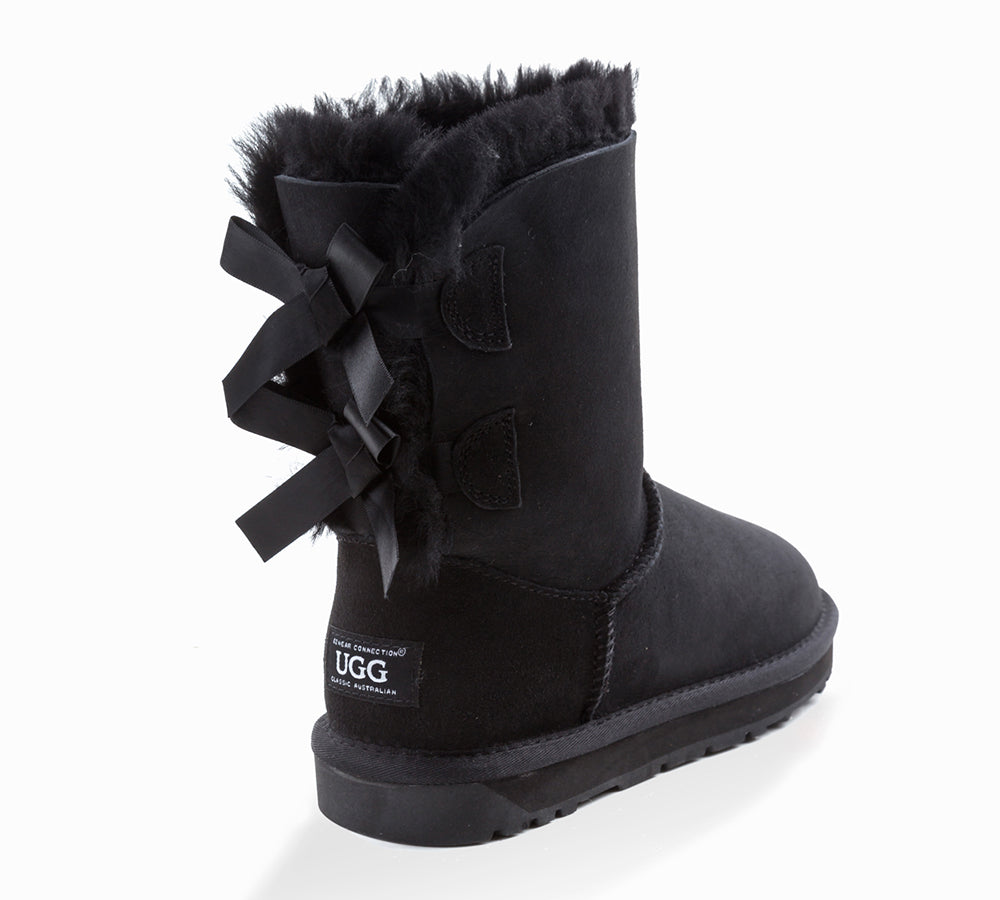 UGG Boots - UGG Classic Short Double Bailey Bow Women Boots UGG EXPRESS Selected