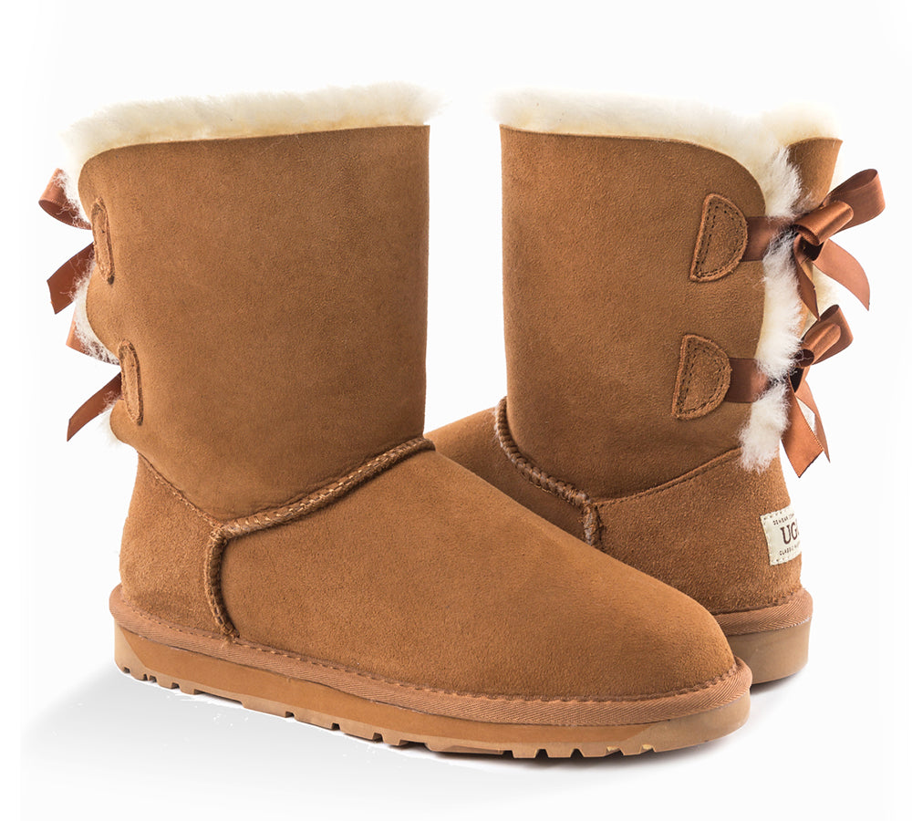 UGG Boots - UGG Classic Short Double Bailey Bow Women Boots UGG EXPRESS Selected