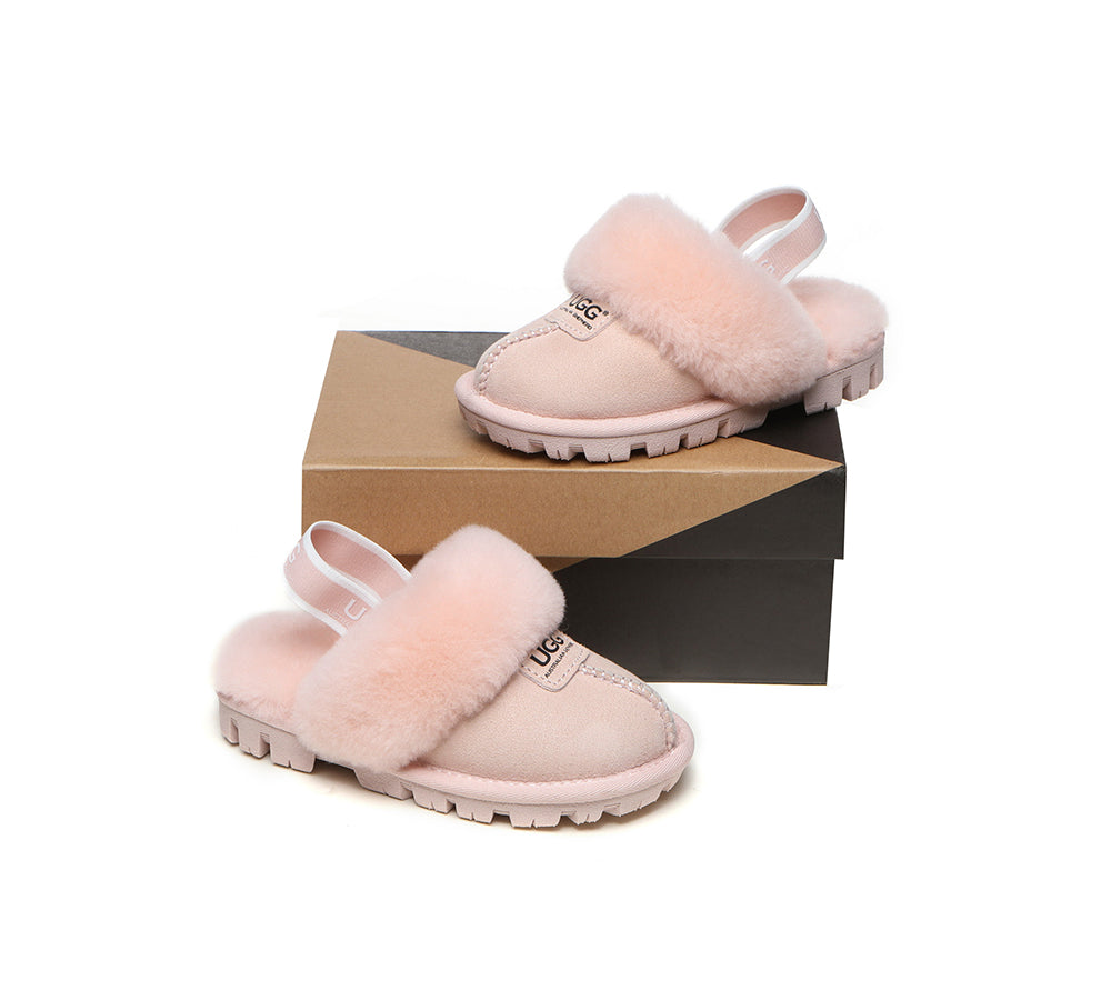 AUSTRALIAN SHEPHERD® UGG Kids Sheepskin Wool Slingback Slippers Suzie