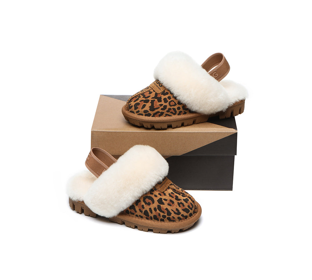 AUSTRALIAN SHEPHERD® UGG Kids Sheepskin Wool Slingback Slippers Suzie