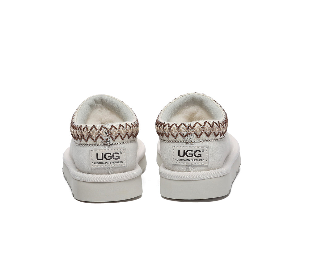 AUSTRALIAN SHEPHERD® UGG Kids Sheepskin Wool Ankle Tazzy Slippers Hippie