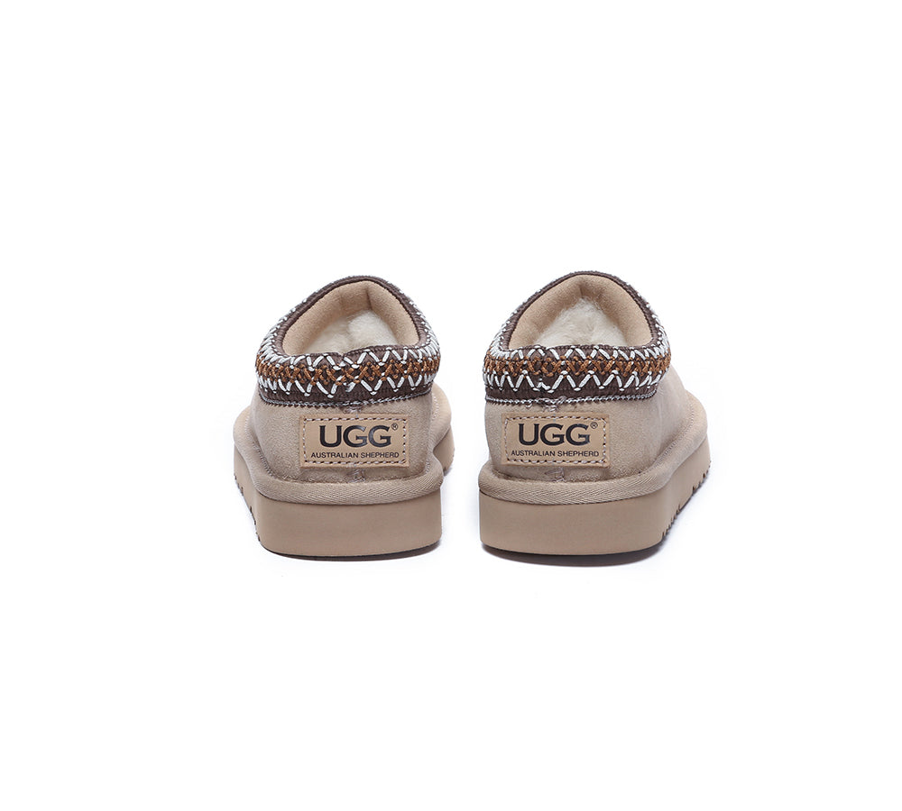 AUSTRALIAN SHEPHERD® UGG Kids Sheepskin Wool Ankle Tazzy Slippers Hippie