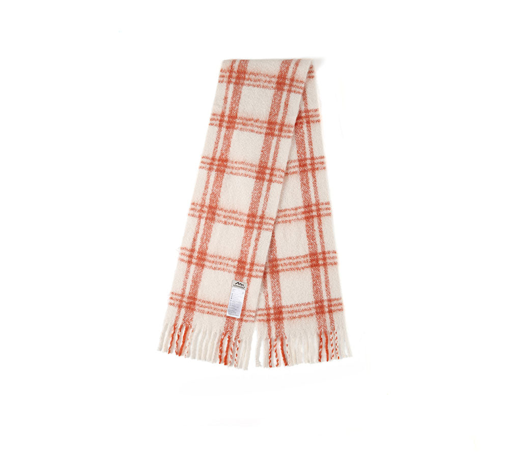 TARRAMARRA® Soft Checked Fringed Scarf