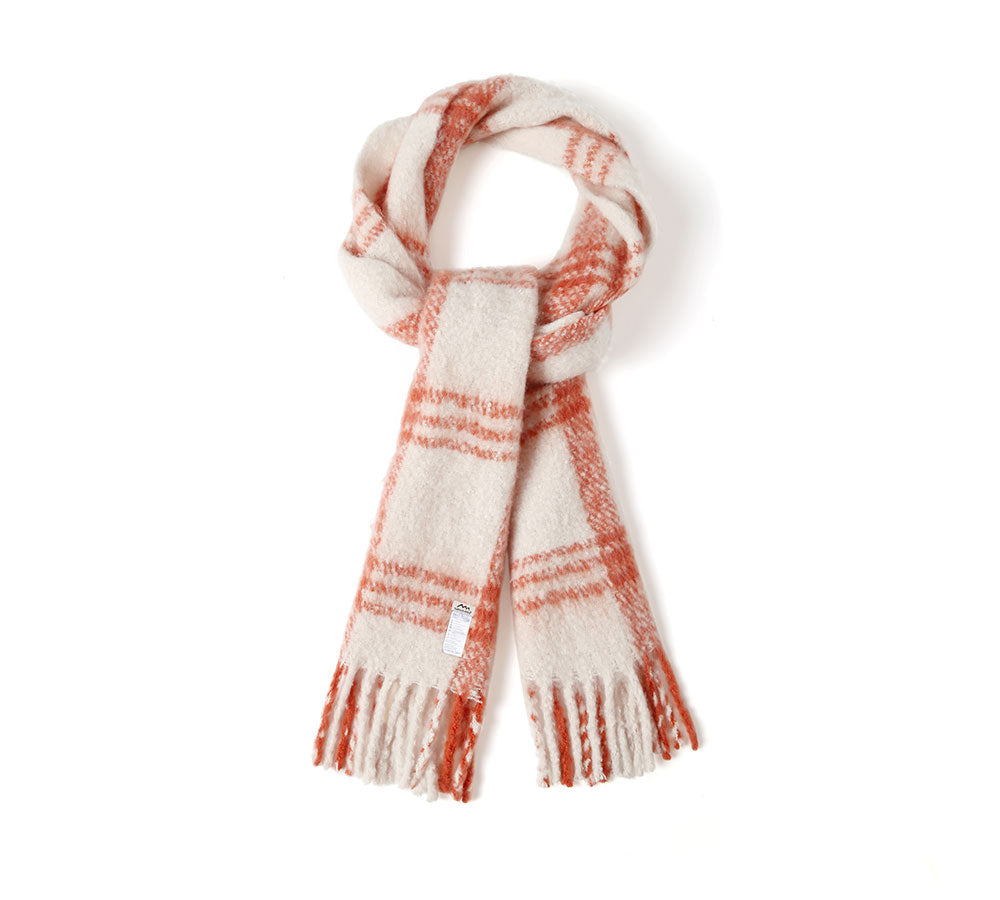 TARRAMARRA® Soft Checked Fringed Scarf