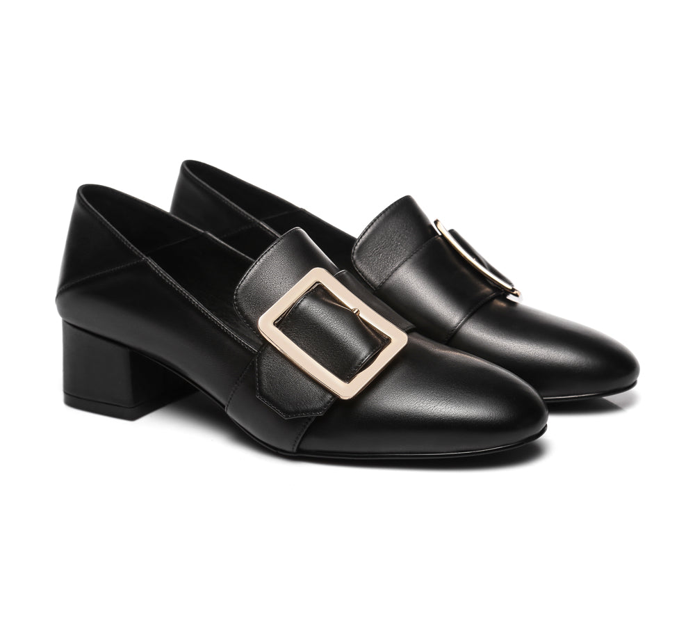 TARRAMARRA® Low Block Leather Heels Sammi