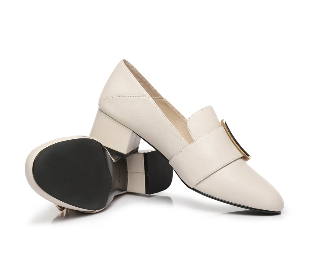 TARRAMARRA® Low Block Leather Heels Sammi