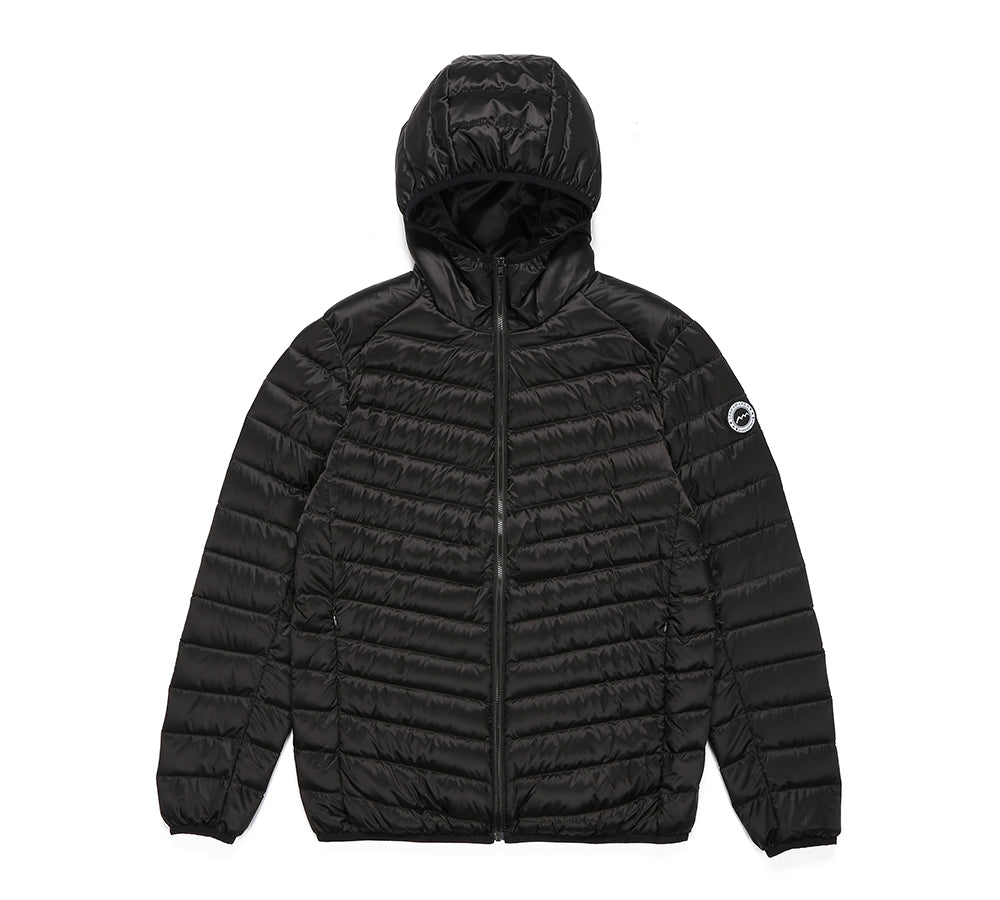 Superdry mens micro quilt down hooded on sale jacket dark navy