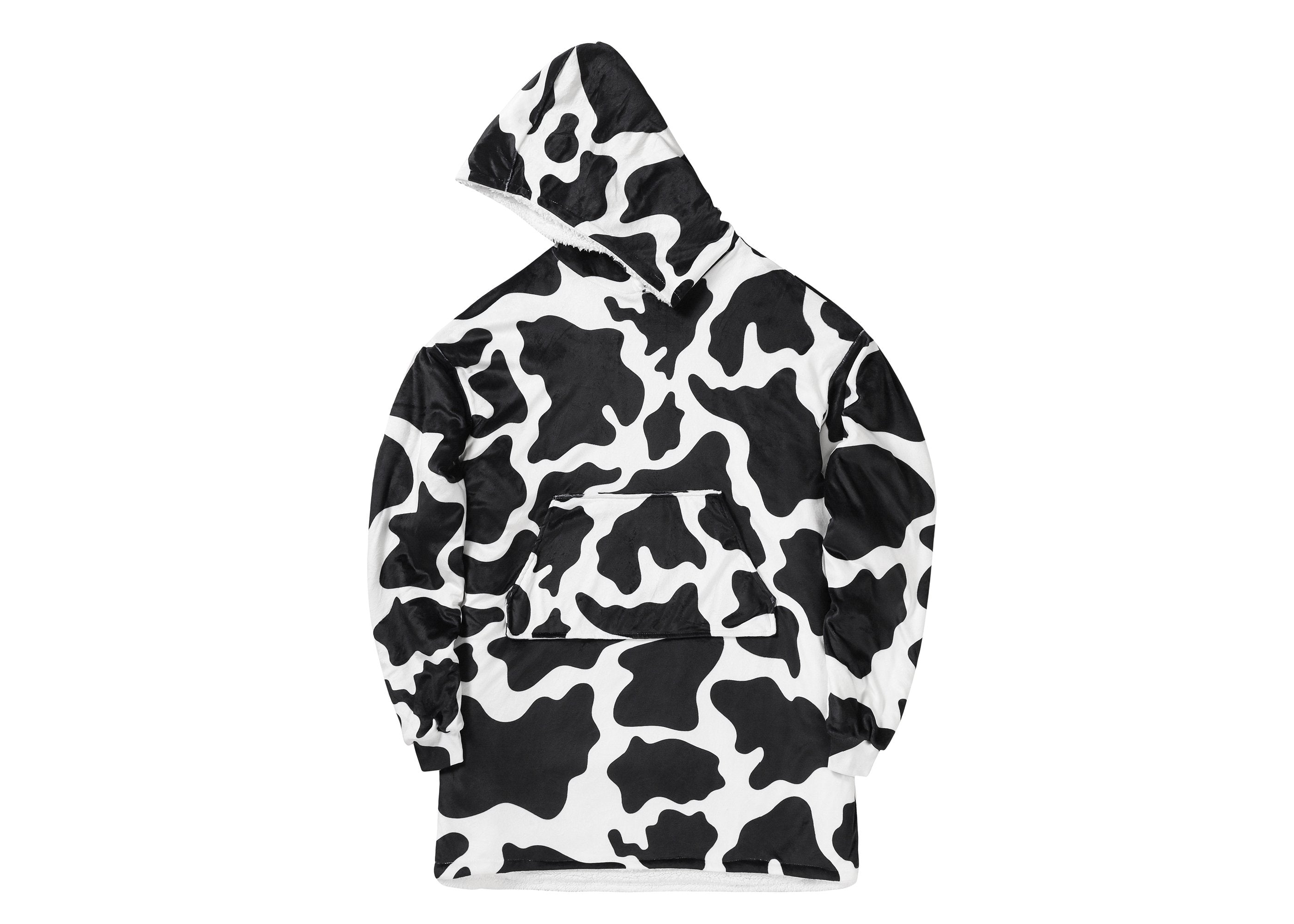 TARRAMARRA® Women and Men Reversible Hoodie Blanket Cow Print