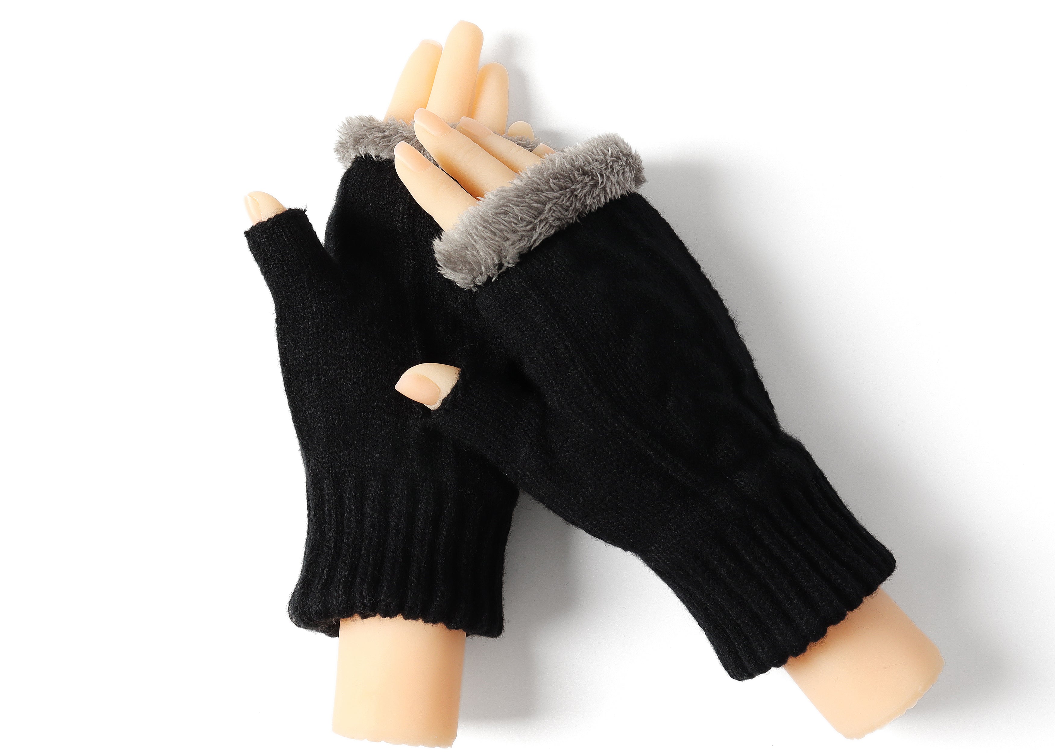 TARRAMARRA® Fingerless Ultra Plush Knit Gloves