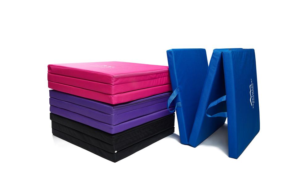 TARRAMARRA® Tri-Fold Folding Exercise Floor Mat 180X60 cm with Carrying Handles