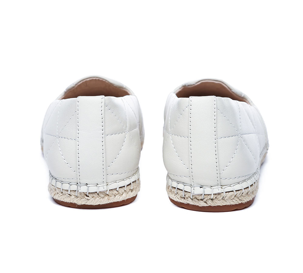 Womens white hot sale flat espadrilles