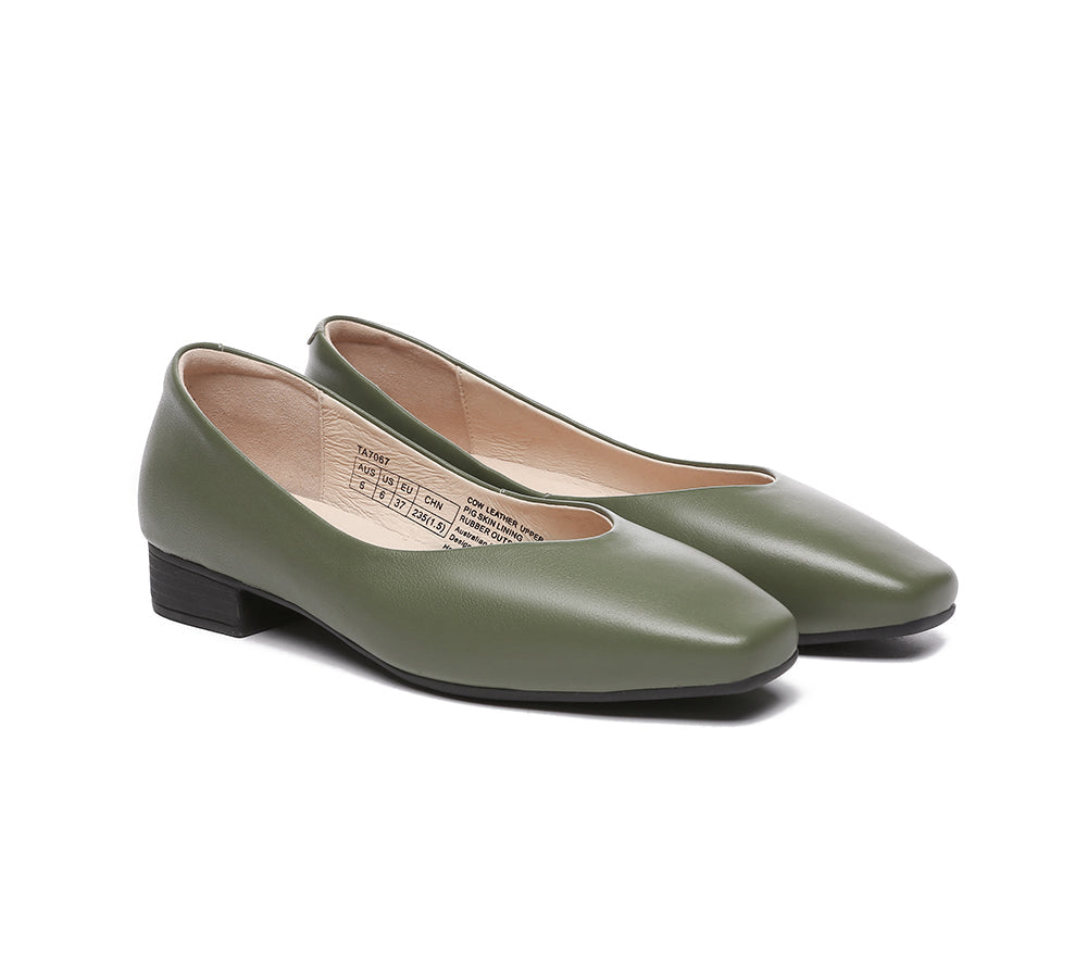 Green on sale flat shoes