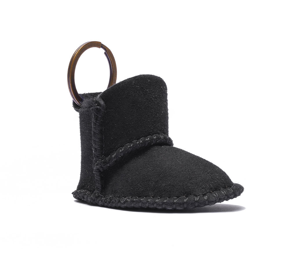 EVERAU® UGG Boot Sheepskin Wool Bootie Keyring