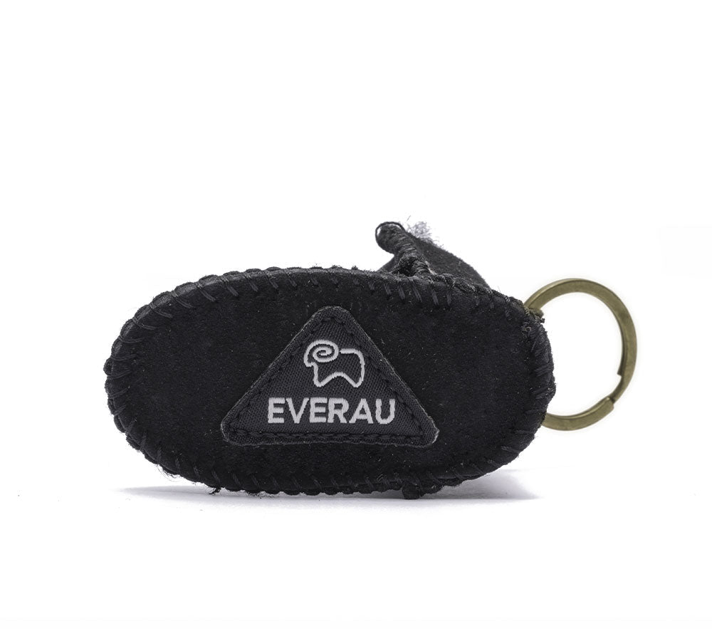 EVERAU® UGG Boot Sheepskin Wool Bootie Keyring