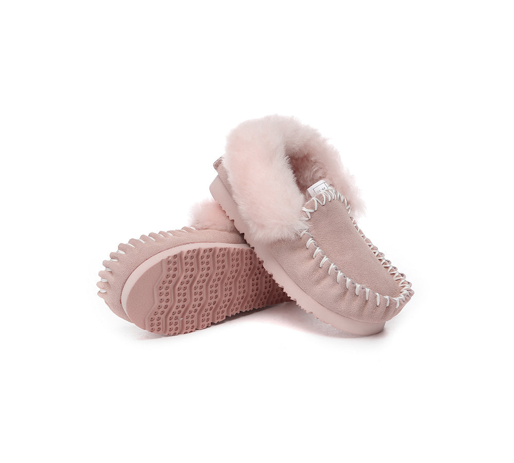 AUSTRALIAN SHEPHERD® Kids Ankle Sheepskin Slipper Popo Moccasin