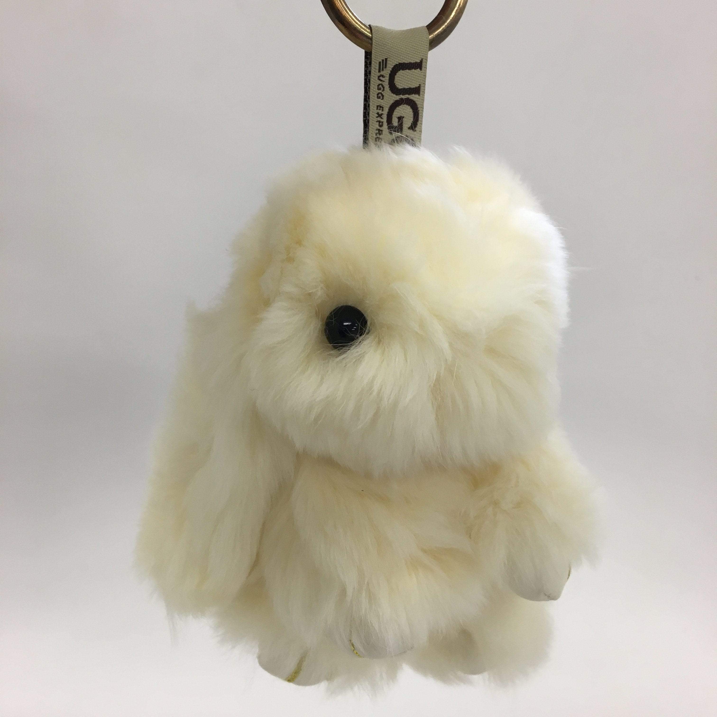 1piece cute rabbit fur keychain