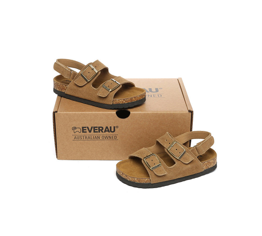 EVERAU® Kids Adjustable Straps Hook and Loop Slingback Summer Sandals