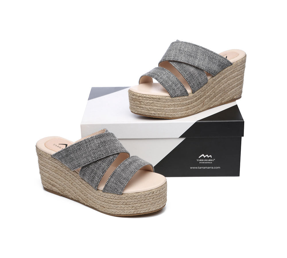 TARRAMARRA® Women's Crossover-Strap Platform Heels Slip-on Sandal Slides Wedges Julie