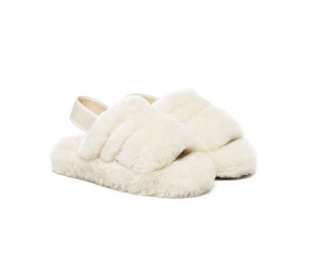 AUSTRALIAN SHEPHERD® UGG Kids Fluffy Slides Slingback Puffy