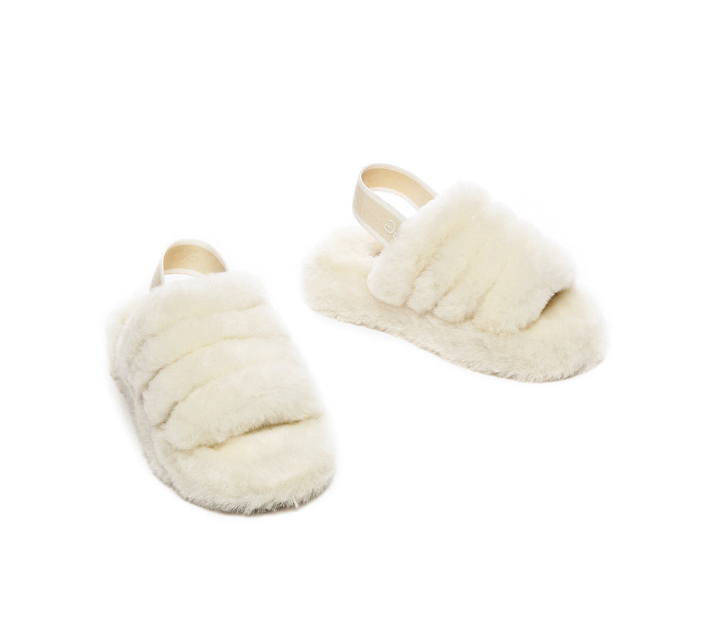 AUSTRALIAN SHEPHERD® UGG Kids Fluffy Slides Slingback Puffy