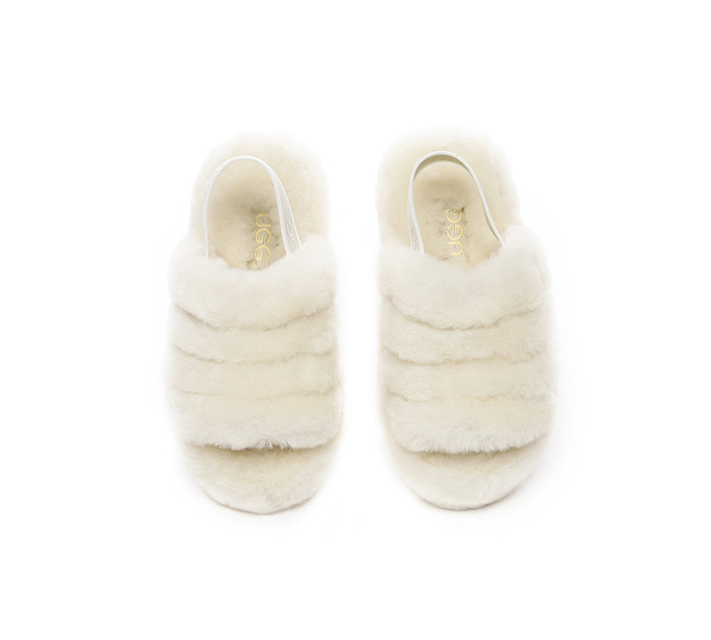 AUSTRALIAN SHEPHERD® UGG Kids Fluffy Slides Slingback Puffy