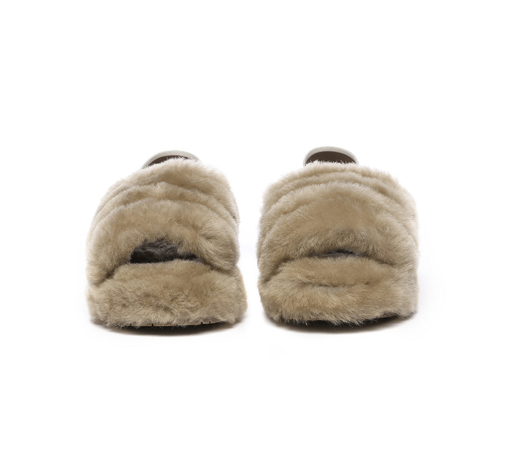 AUSTRALIAN SHEPHERD® UGG Kids Fluffy Slides Slingback Puffy