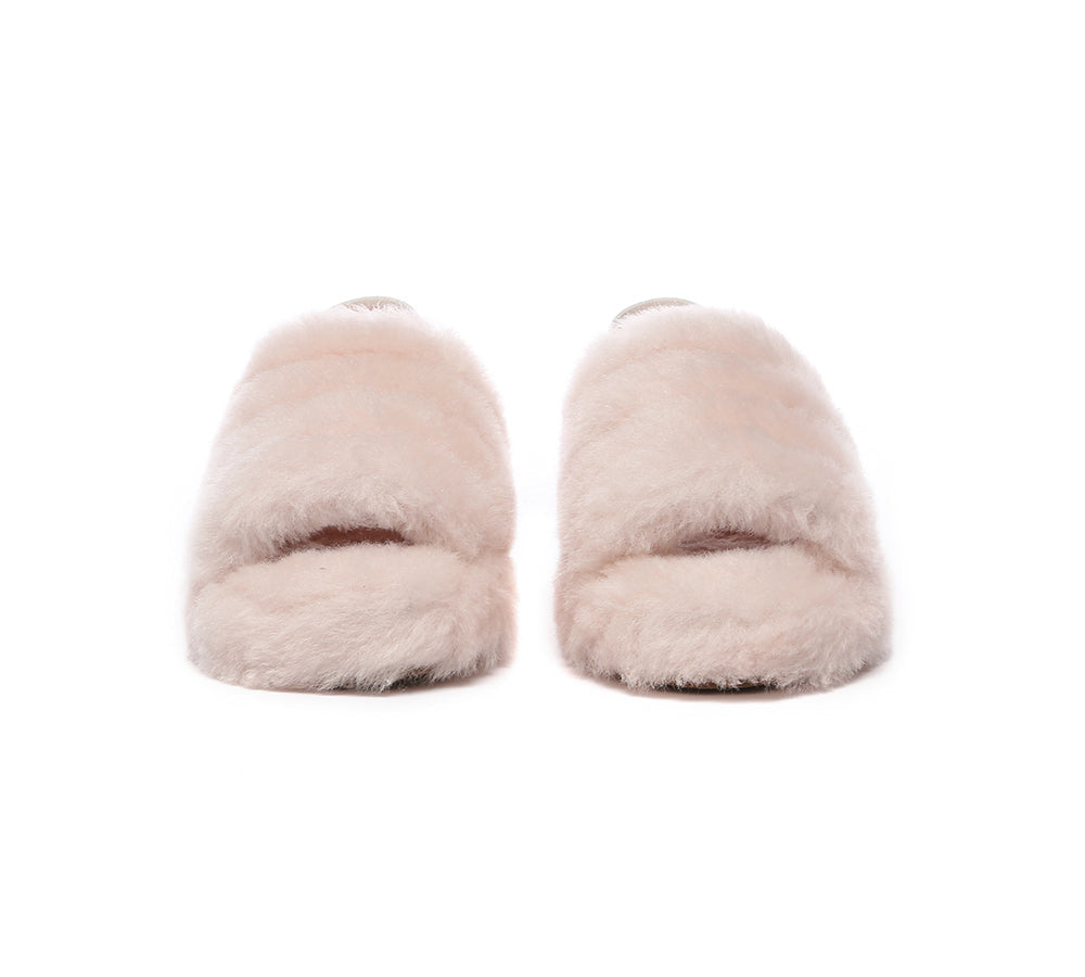 AUSTRALIAN SHEPHERD® UGG Kids Fluffy Slides Slingback Puffy